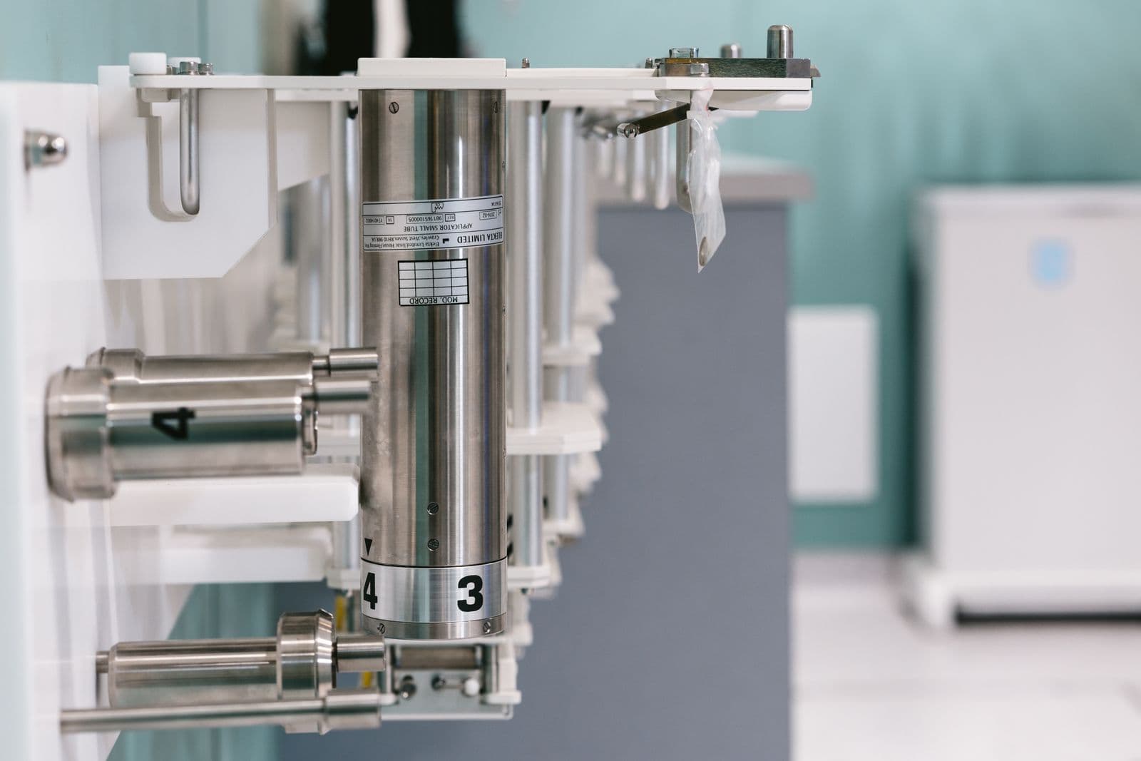 Precision metal instrument in a laboratory